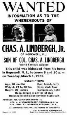 Charles Lindbergh's Son Kidnapped