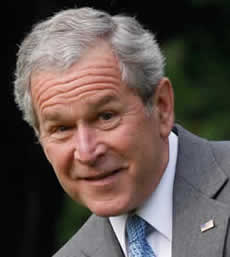 A photo of George W Bush