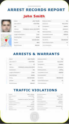 Illustration representing arrest records report