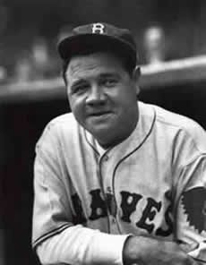 Babe Ruth With The Boston Braves