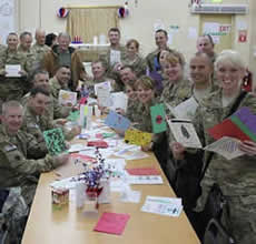 A photo of Military sending Christmas cards