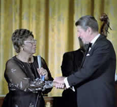 Ella Fitzgerald With Ronald Reagan