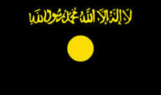 A photo of Al-Qaeda flag