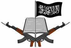 A photo of Boko Haram flag