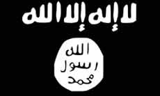 A photo of ISIS flag