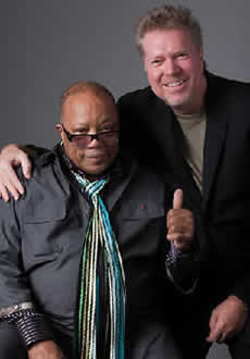 A photo of Robinson and Quincy Jones