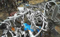 A photo of the crashed plane