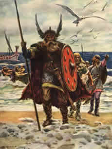 A painting of a Viking