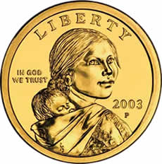 Sacagawea on coin