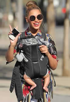 A photo of Beyonce and baby