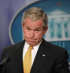 A photo of George Bush confused