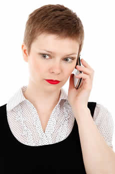 Image of a girl talking in a phone