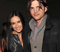 A photo of Ashton Kutcher and Demi Moore