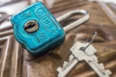 A photo of a lock