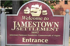 Image of welcome to Jamestown